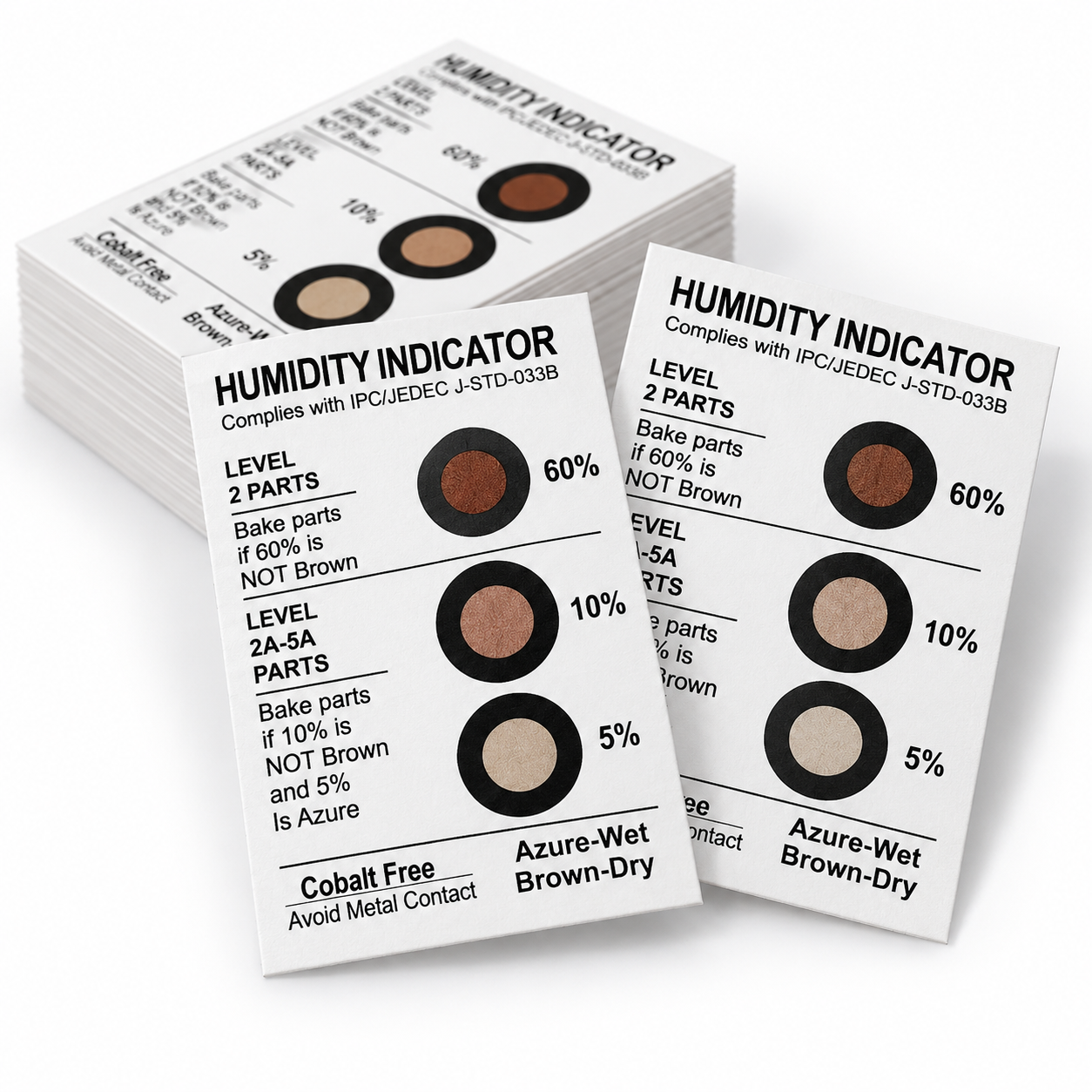 INDUVEXA MoistureCheck 51060 – Feuchtigkeits-Indikatorkarten 5/10/60 % rF