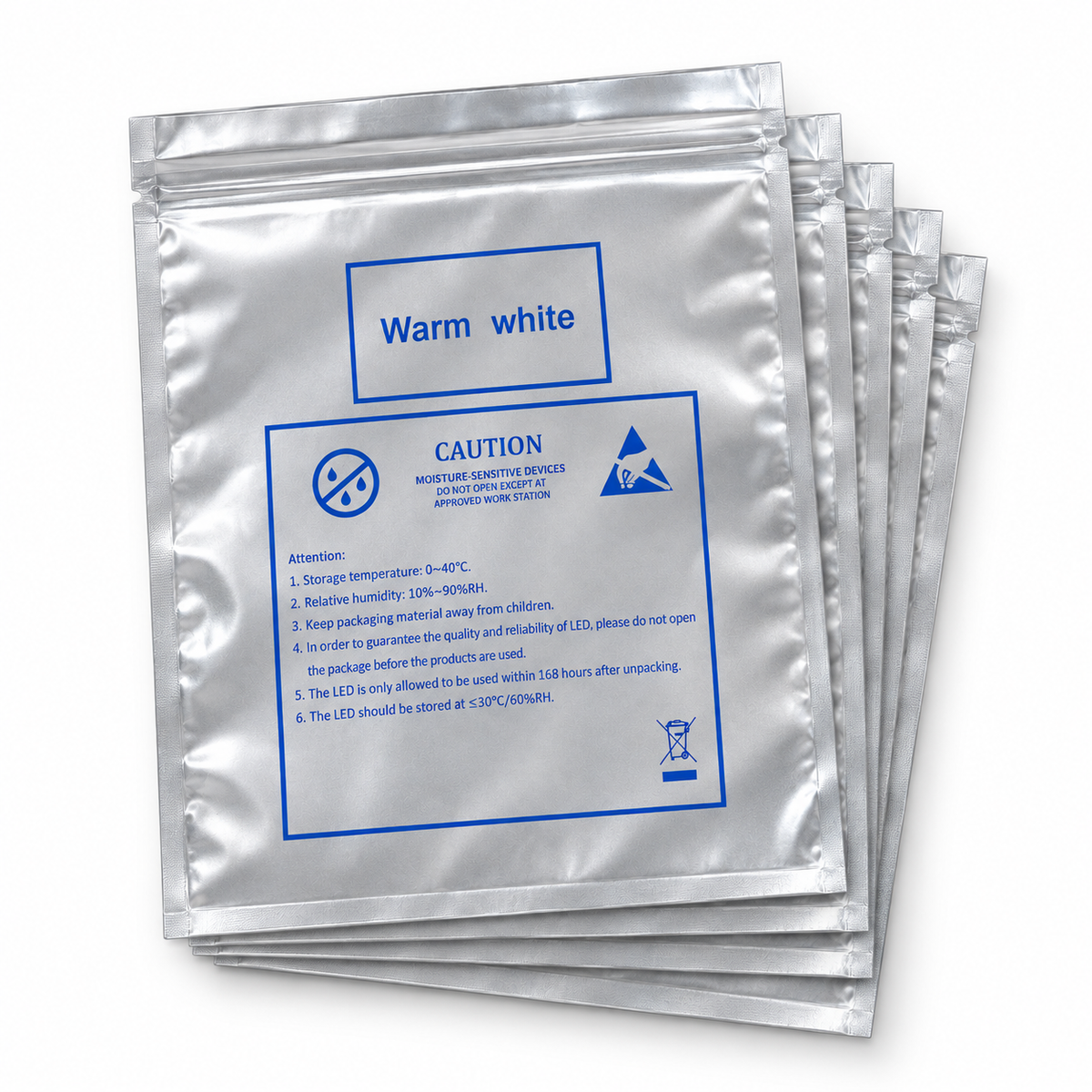 INDUVEXA MoistureShield 2030™ – ESD-Feuchtigkeitsschutzbeutel 200 × 300 mm, 100 Stk.