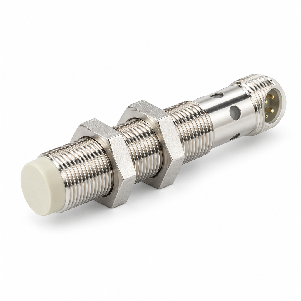 INDUVEXA SensePro M12™ – Induktiver Näherungssensor PNP NO, M12 × 1