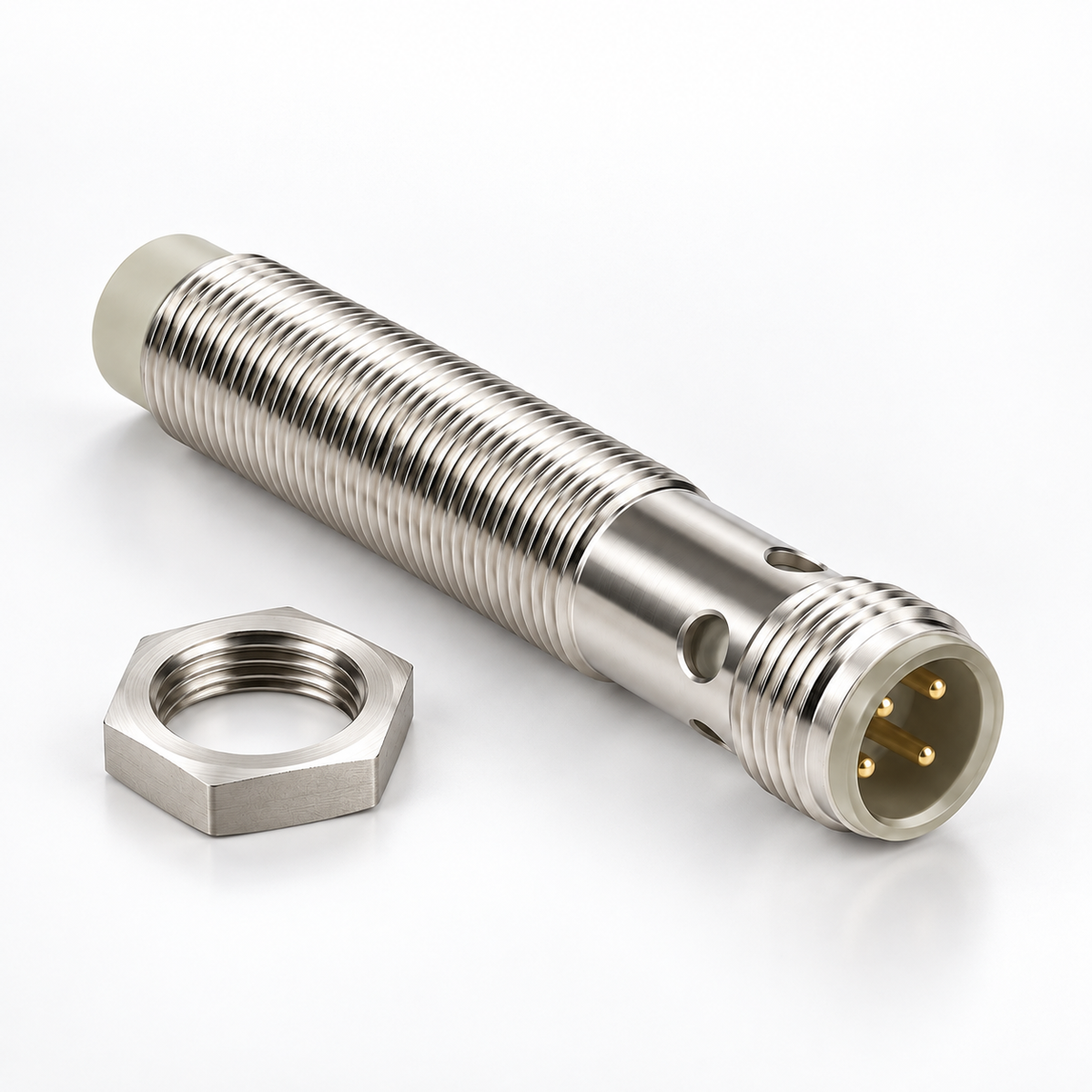 INDUVEXA ProxiSense M12 P4™ – Induktiver Näherungssensor, PNP NO, 4 mm
