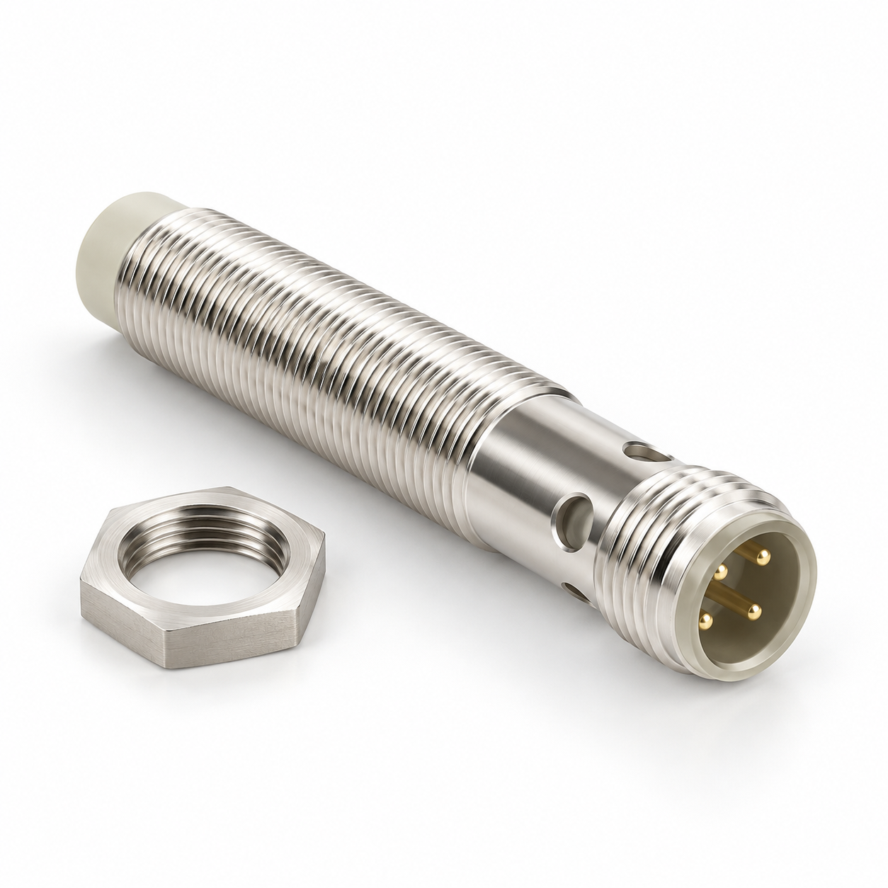 INDUVEXA ProxiSense M12 P4™ – Induktiver Näherungssensor, PNP NO, 4 mm