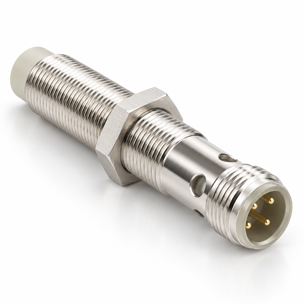 INDUVEXA ProxiSense M12 P4™ – Induktiver Näherungssensor, PNP NO, 4 mm