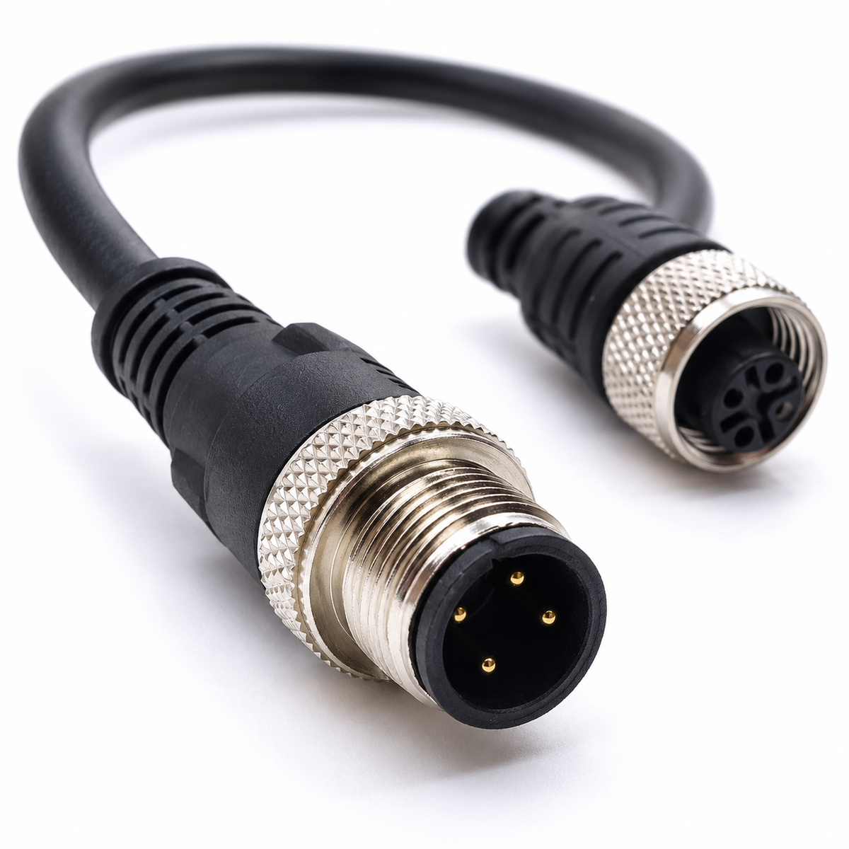 INDUVEXA ConnectLine M12-5 MF™ – M12 Sensor-/Aktorleitung, Stecker auf Buchse, 4-polig, 5 m