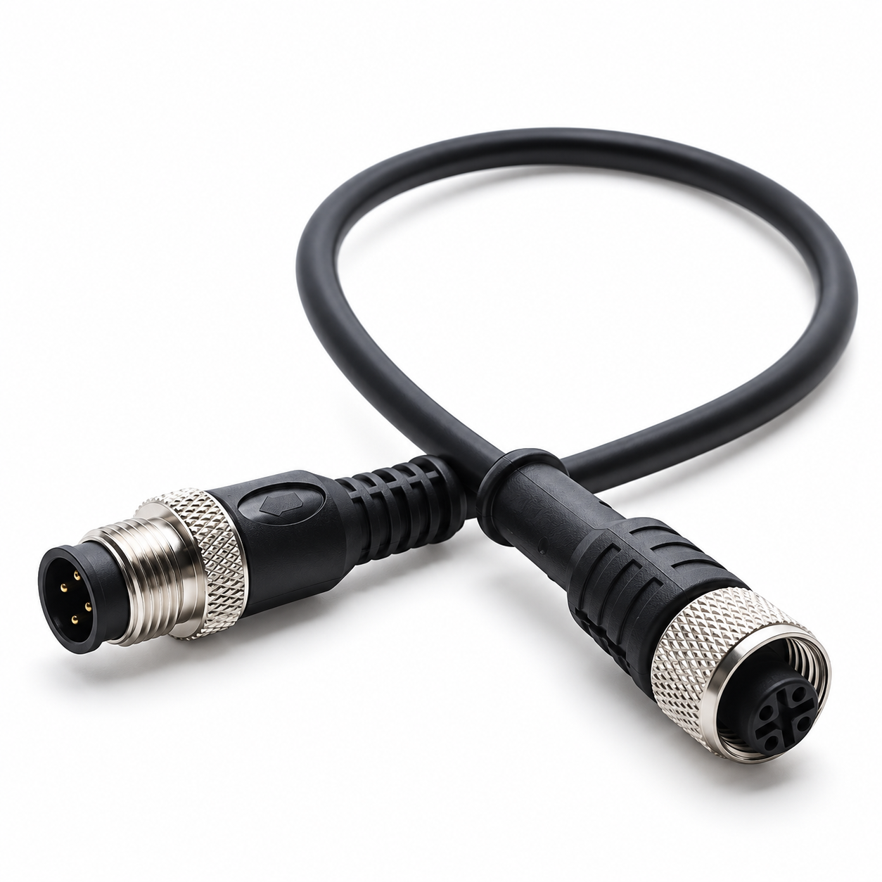 INDUVEXA ConnectLine M12-5 MF™ – M12 Sensor-/Aktorleitung, Stecker auf Buchse, 4-polig, 5 m