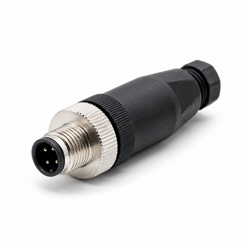 INDUVEXA FieldConnect M12™ – Feldkonfektionierbarer M12-Steckverbinder, A-Code, 4-polig