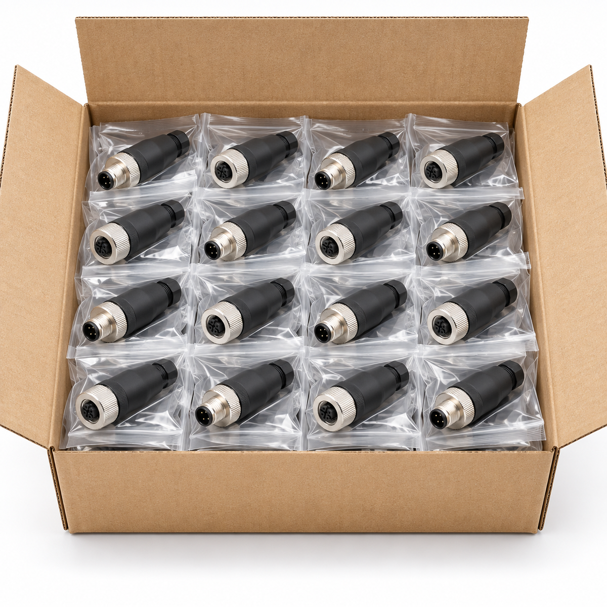 INDUVEXA FieldConnect M12™ – Feldkonfektionierbarer M12-Steckverbinder, A-Code, 4-polig