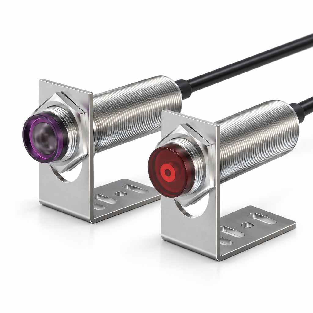 INDUVEXA OptiSense M18™ – Photoelektrischer M18-Sensor, PNP, 10–30 VDC